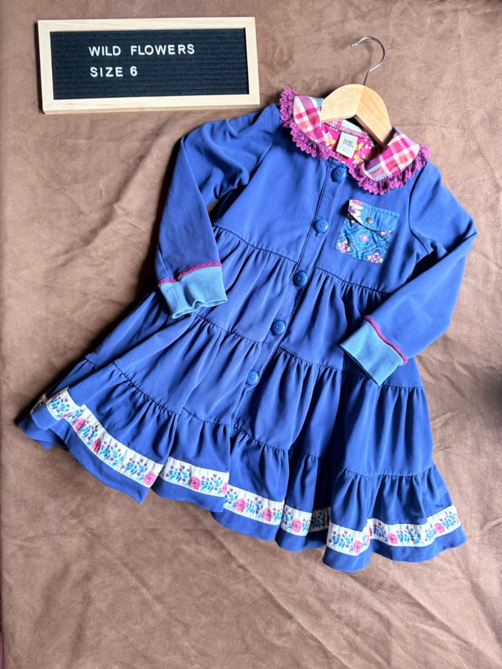 Wild Flowers Blue Dress